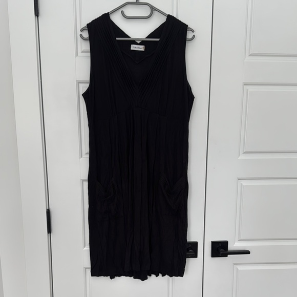Calvin Klein sz 14 Black Sleeveless Dress - Picture 1 of 7